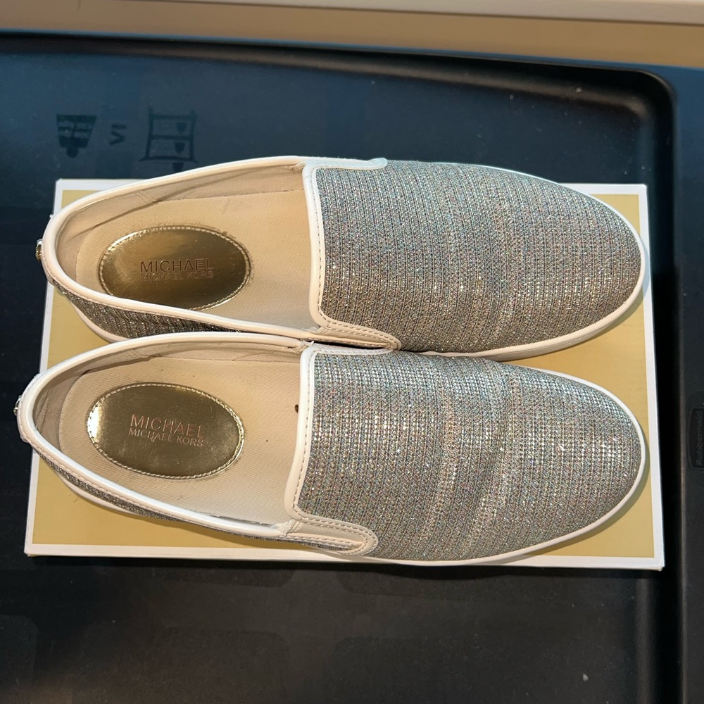 Sparkly slip on shoes